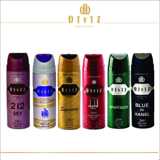 تصویر  پک 6 عددی دئودرانت زنانه و مردانه کد 1 (200 میلی لیتر )