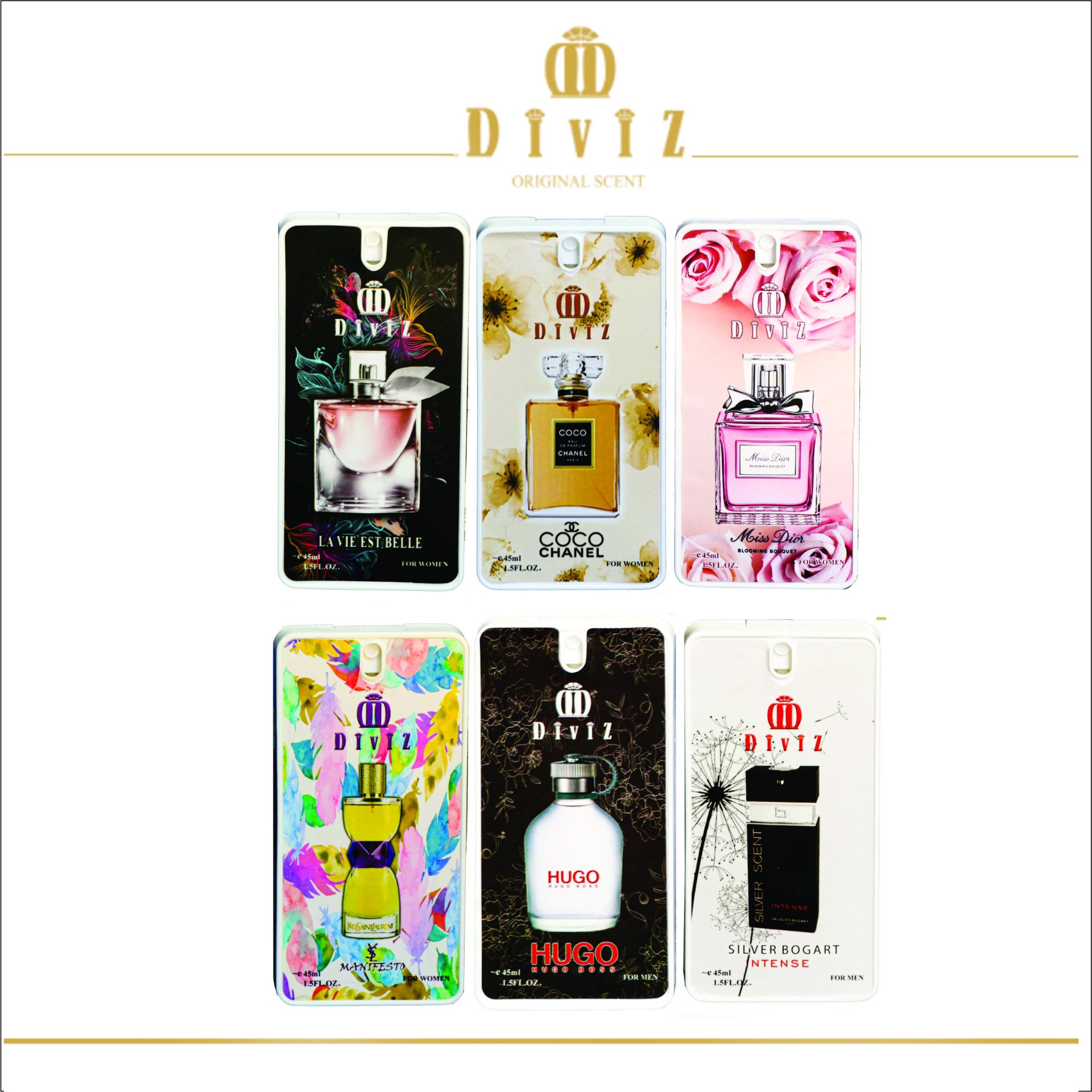 پک 6 عددی عطر جیبی زنانه و مردانه کد 4 (40 میلی لیتر )